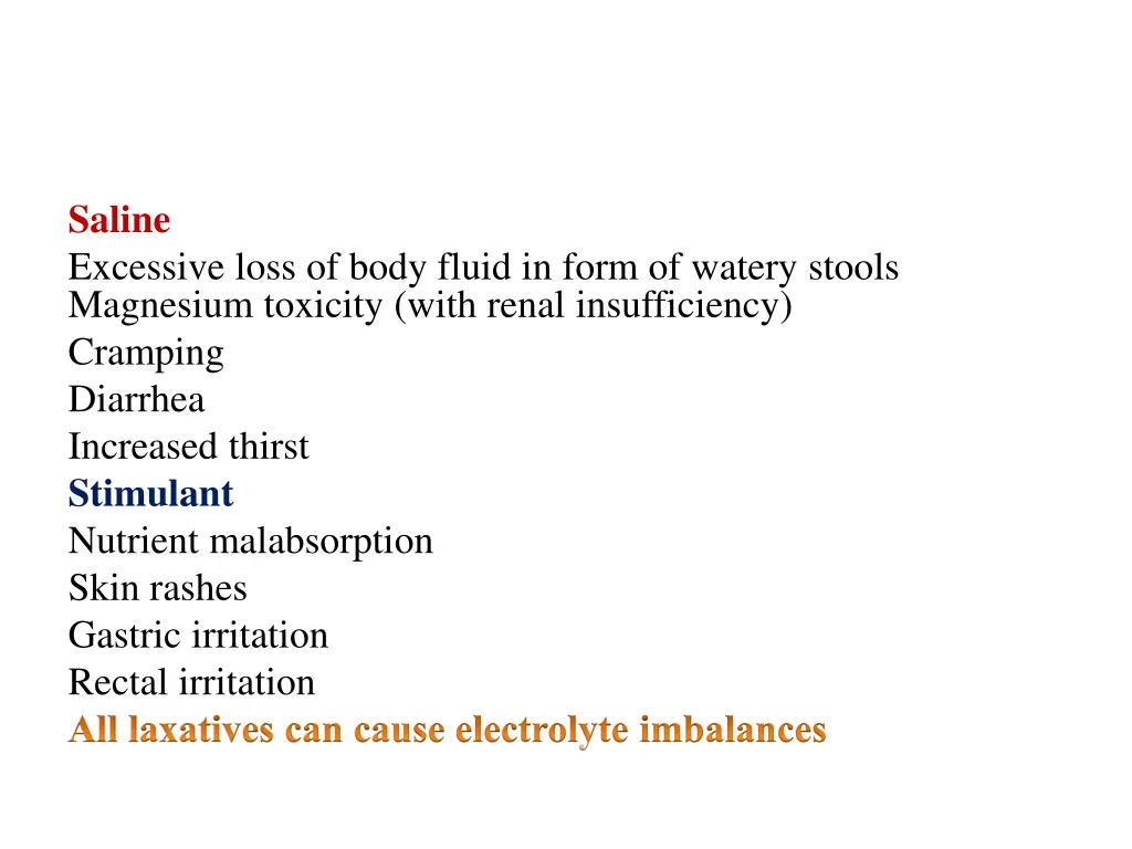 saline excessive loss of body fluid in form