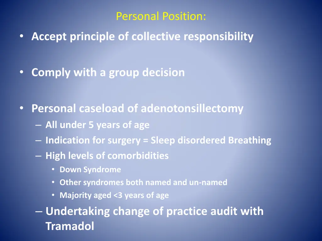 personal position