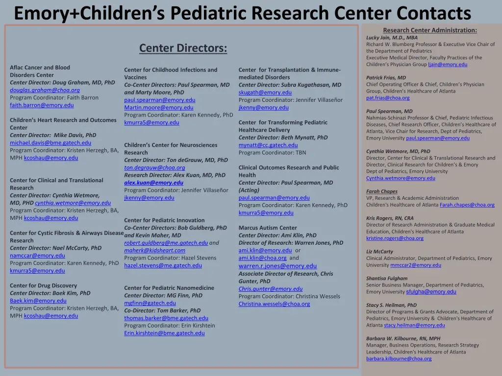 emory children s pediatric research center