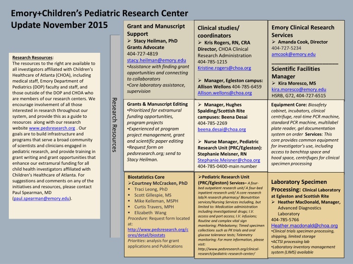 emory children s pediatric research center update