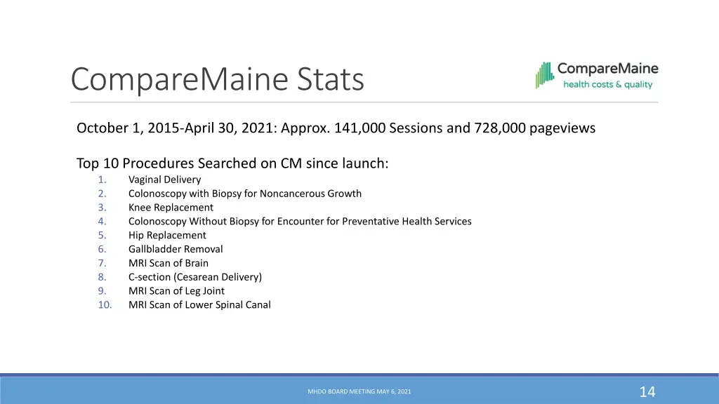 comparemaine stats