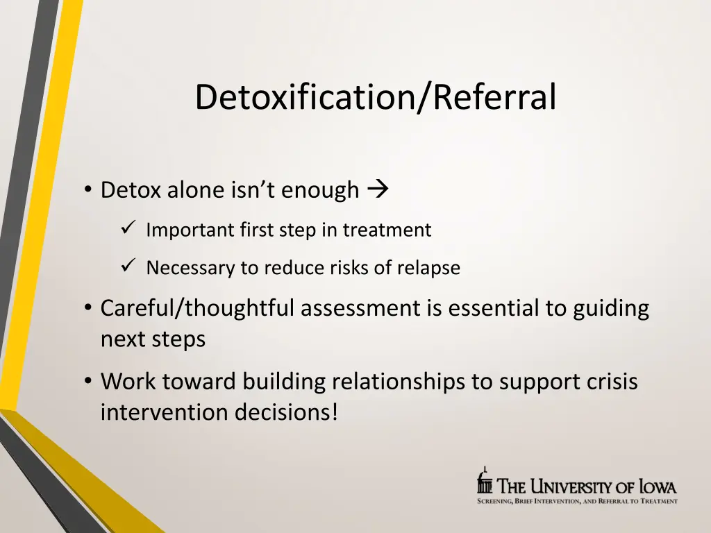 detoxification referral