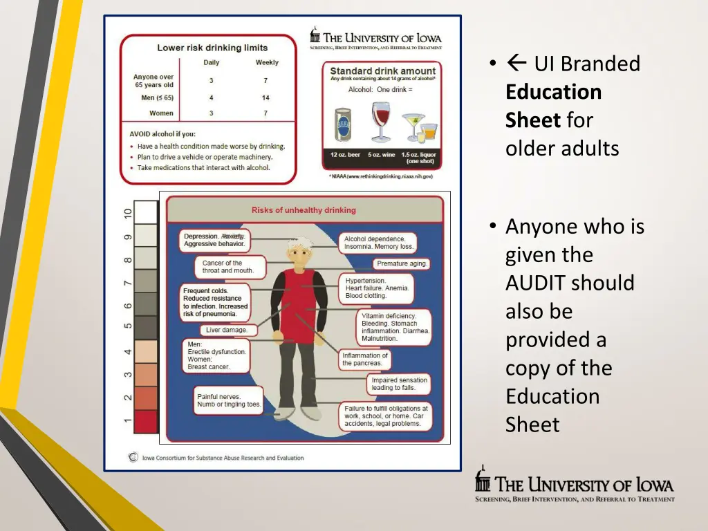 ui branded education sheet for older adults
