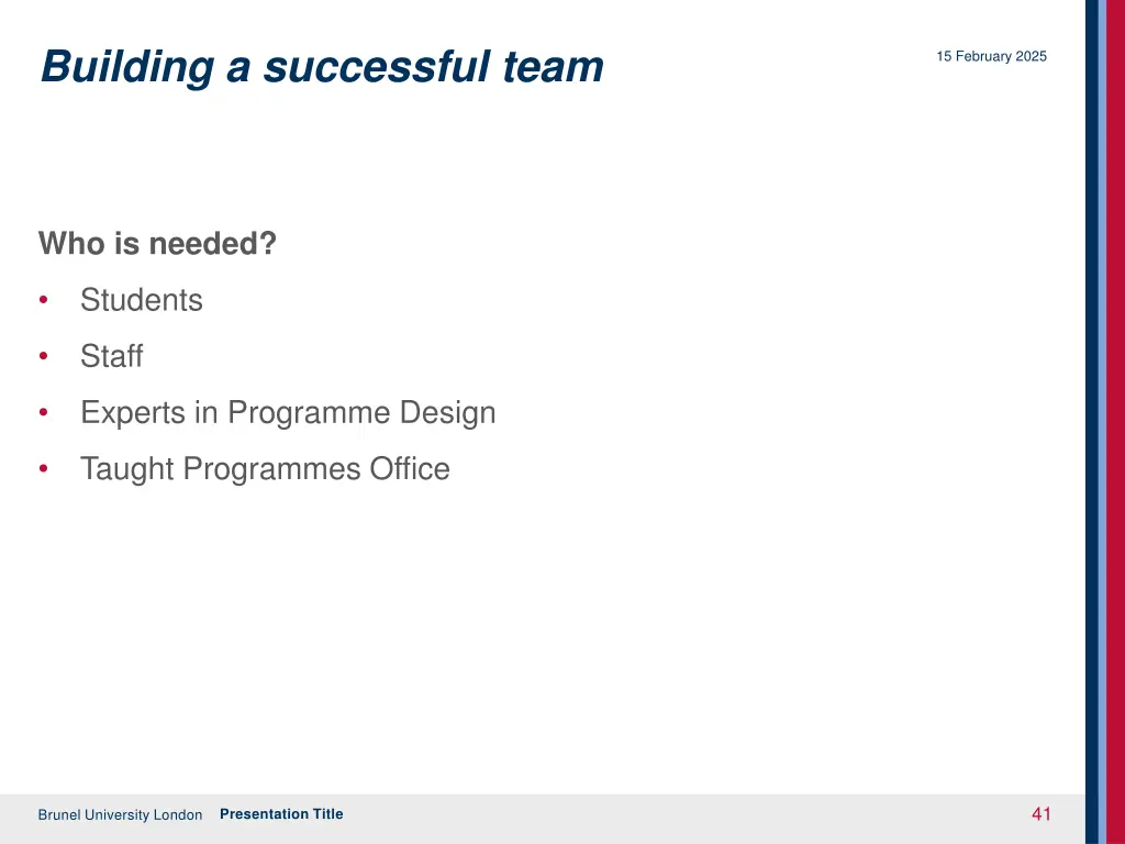 building a successful team