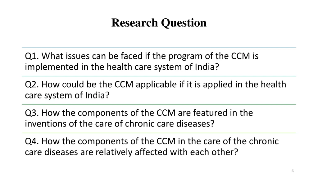 research question