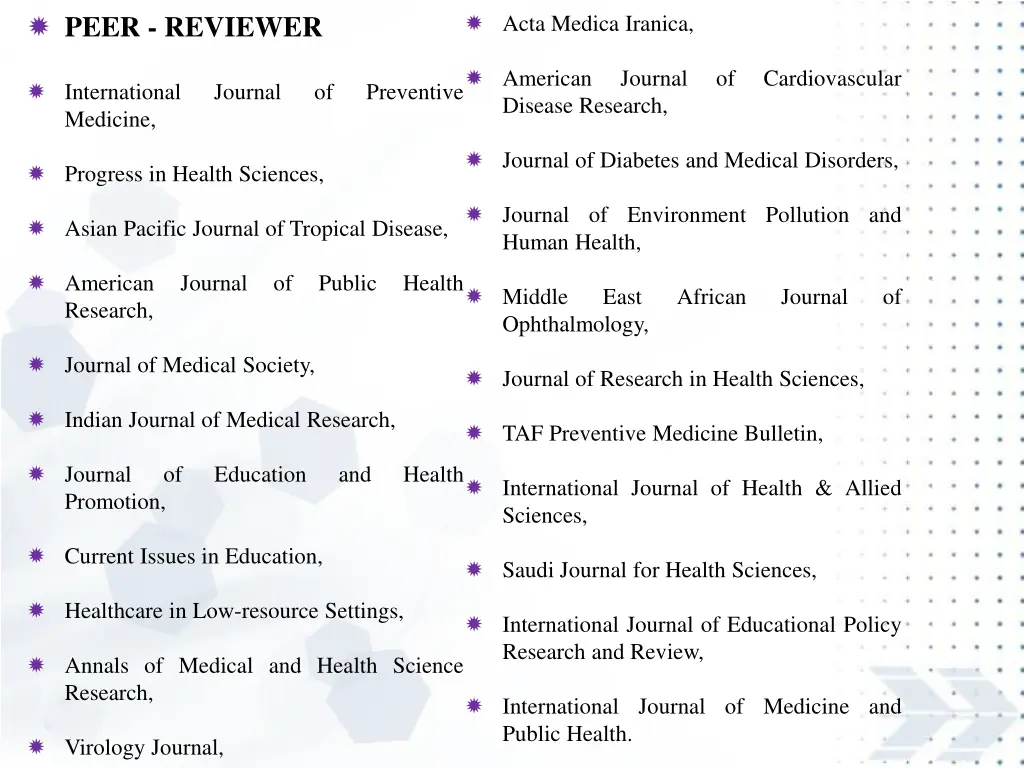peer reviewer