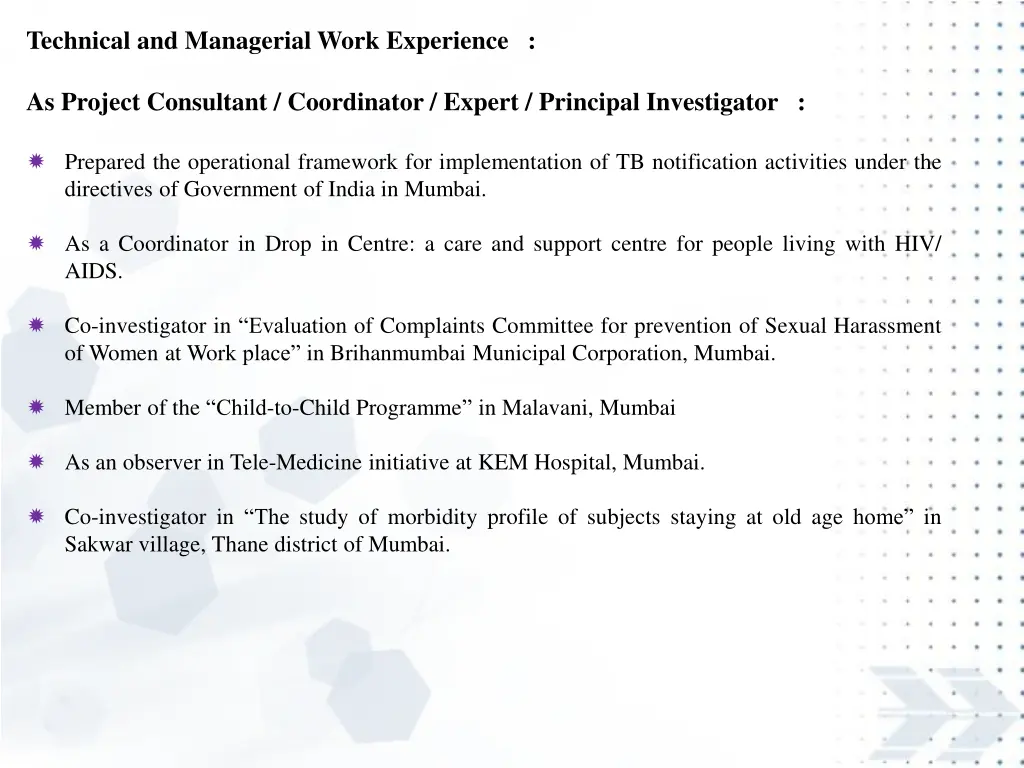 technical and managerial work experience 2