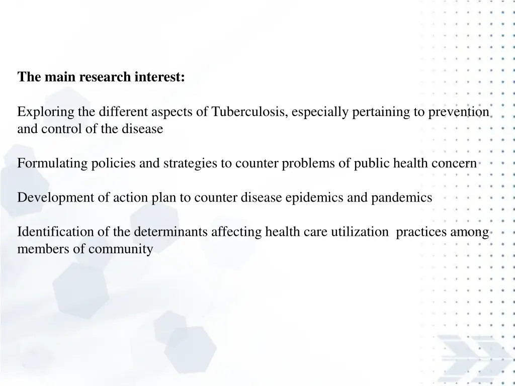 the main research interest