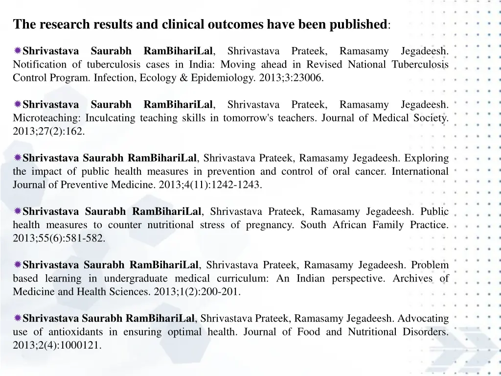the research results and clinical outcomes have 11