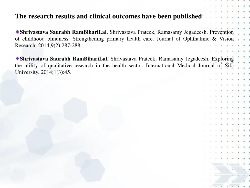 the research results and clinical outcomes have 19