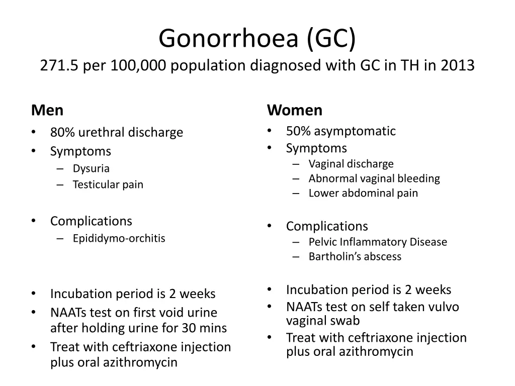 gonorrhoea gc