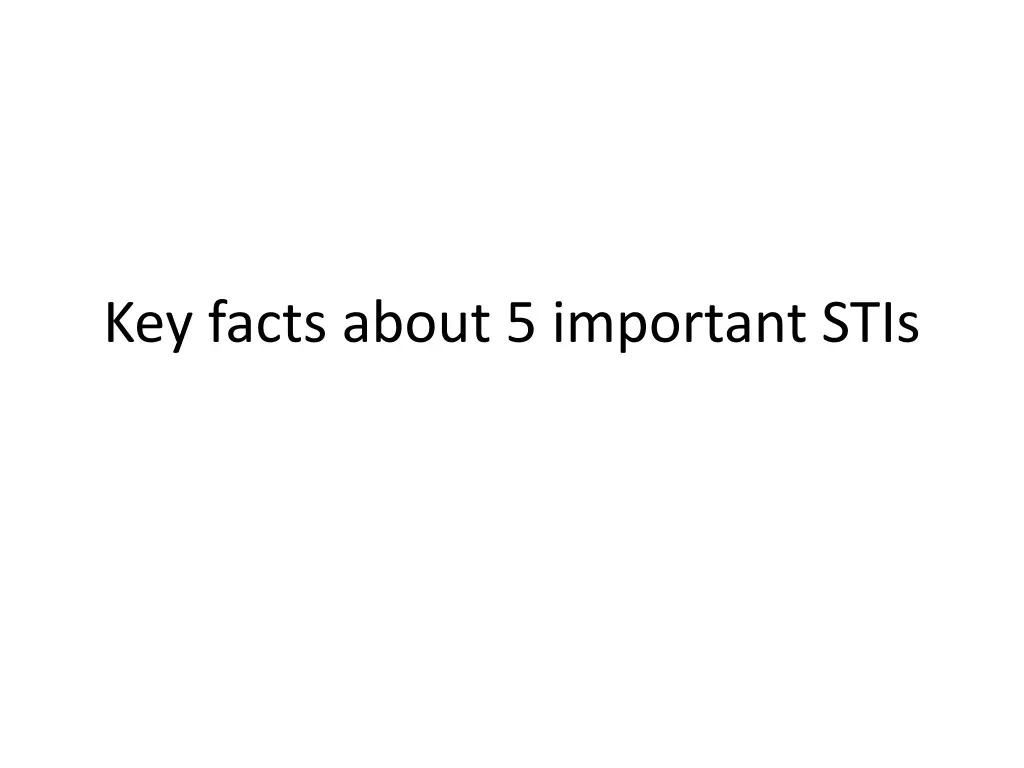 key facts about 5 important stis