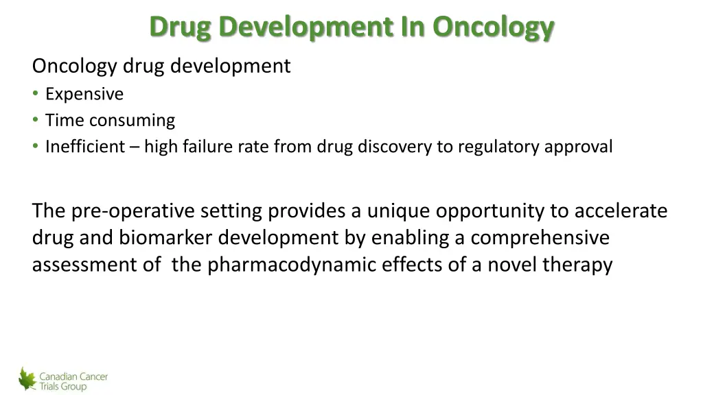 drug development in oncology 1