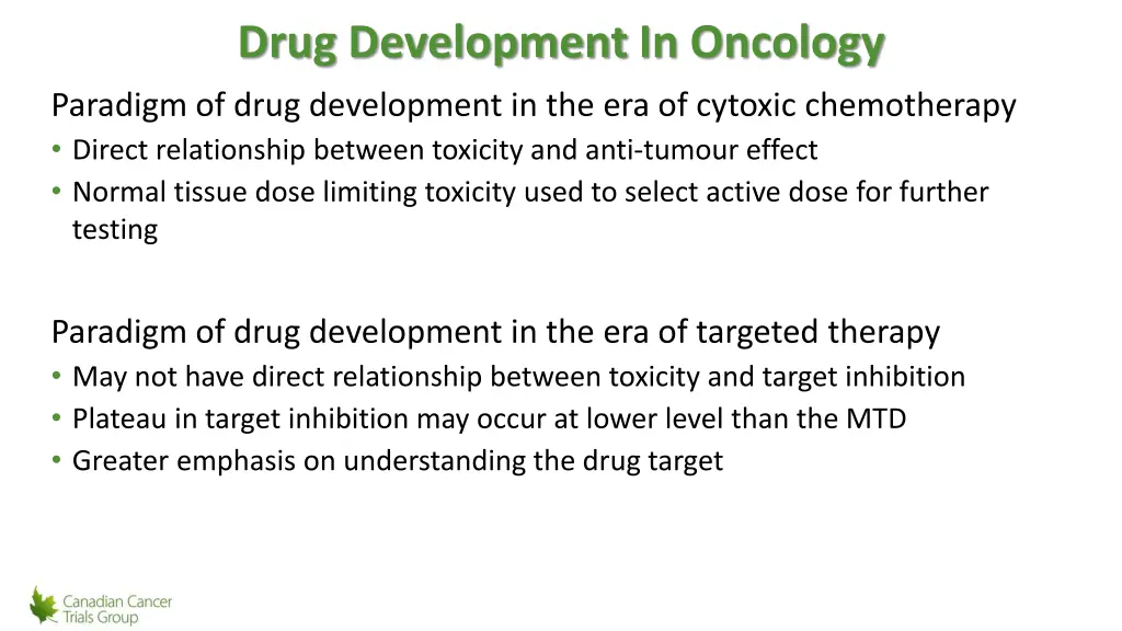 drug development in oncology