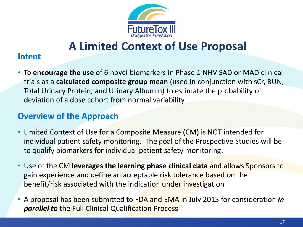 a limited context of use proposal
