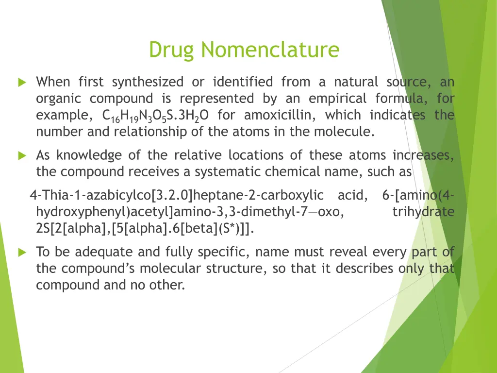 drug nomenclature
