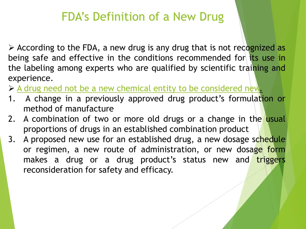 fda s definition of a new drug
