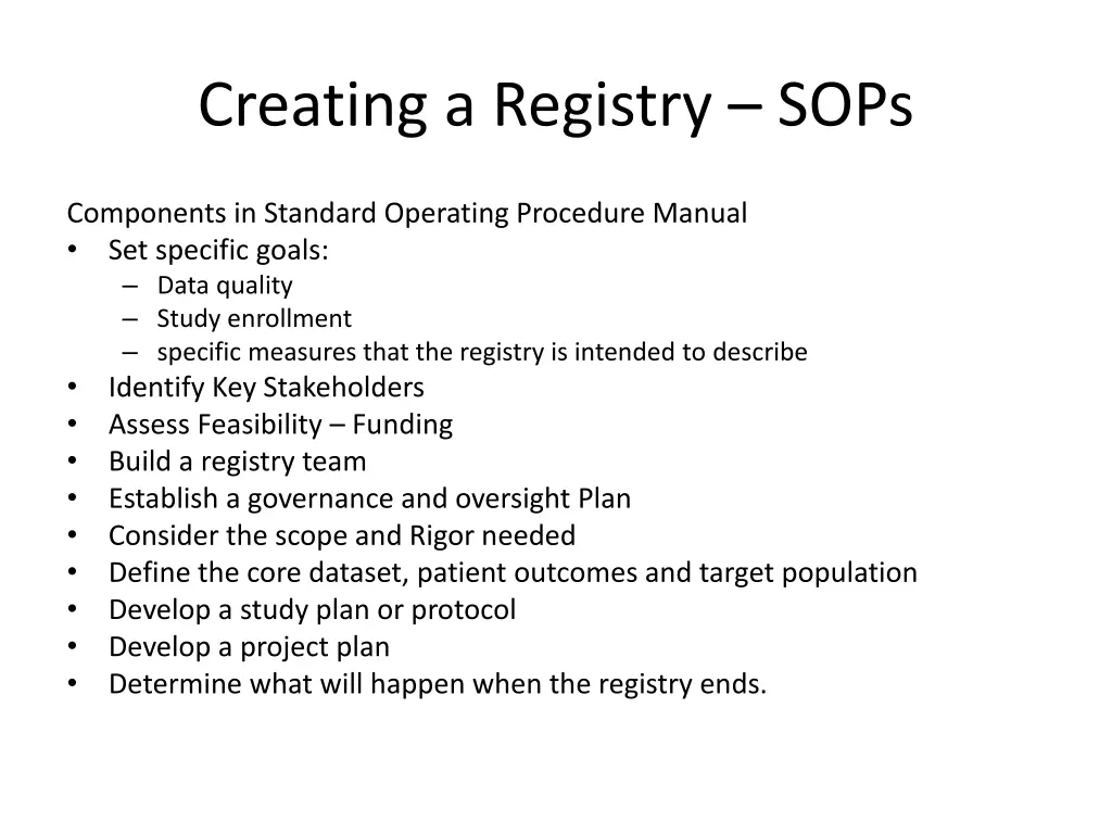 creating a registry sops