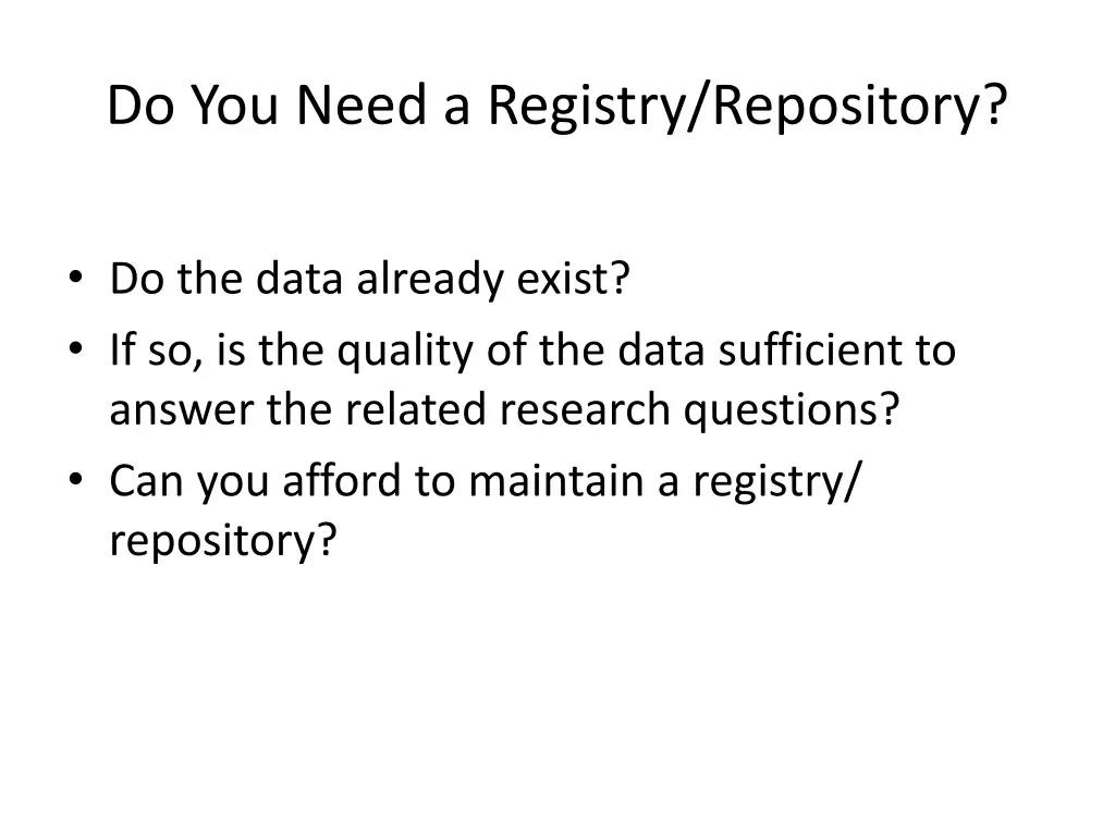 do you need a registry repository