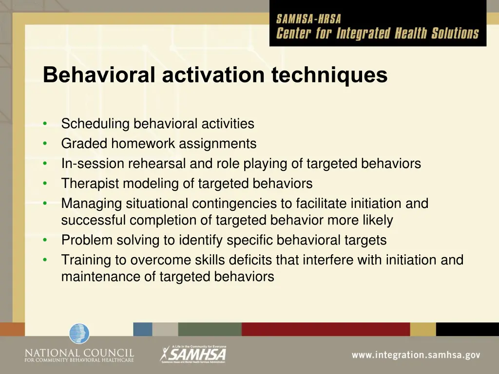 behavioral activation techniques