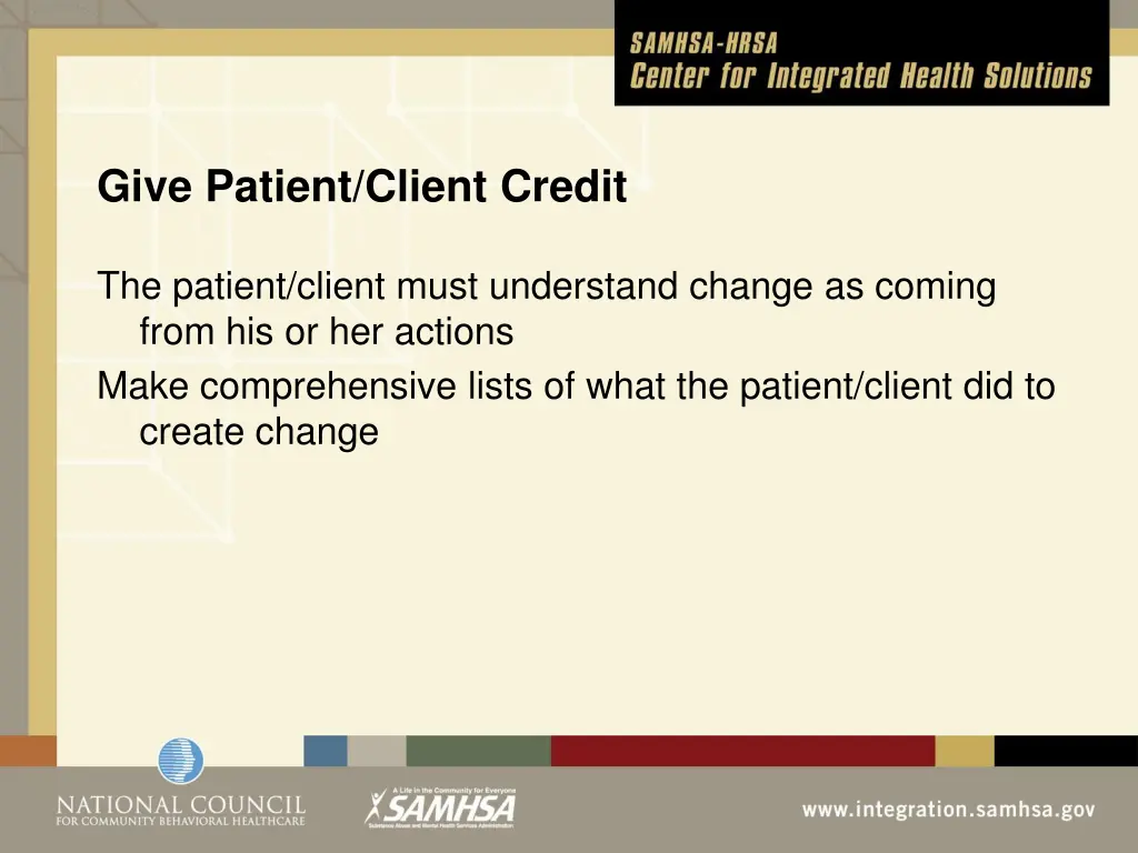 give patient client credit