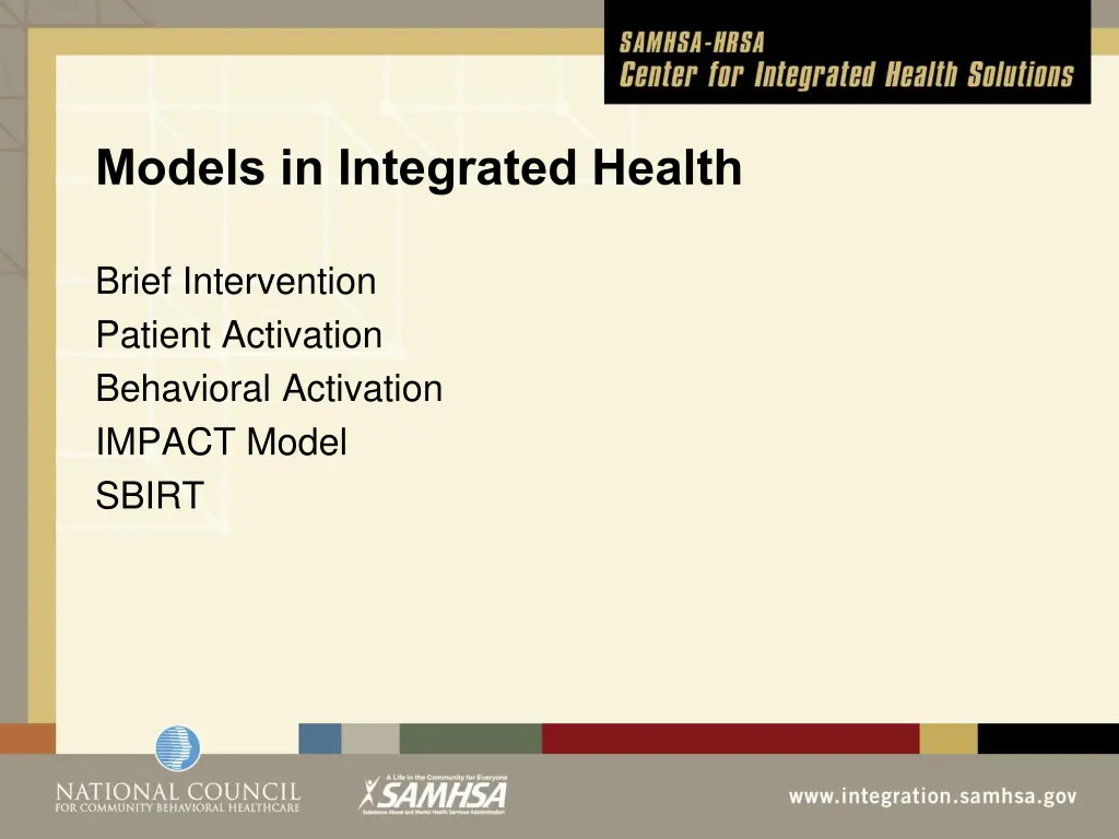 models in integrated health
