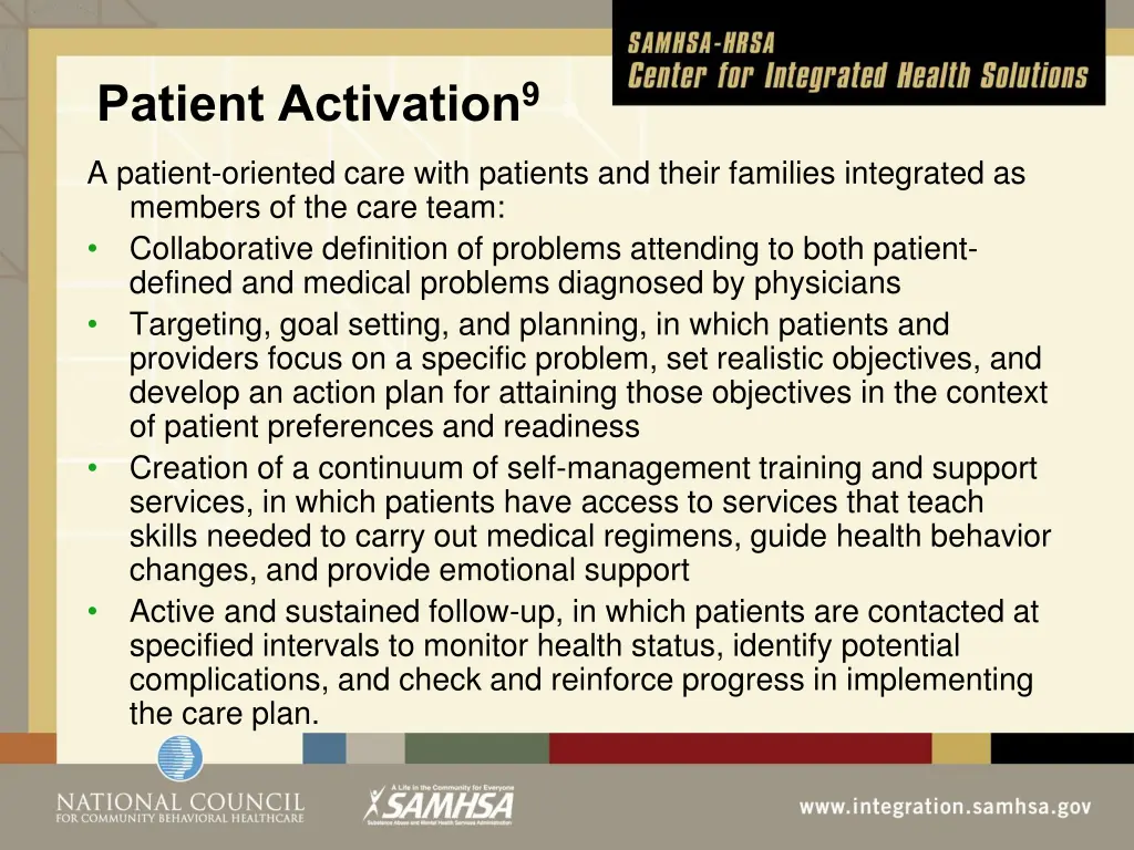 patient activation 9
