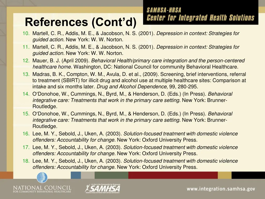 references cont d 10 martell c r addis