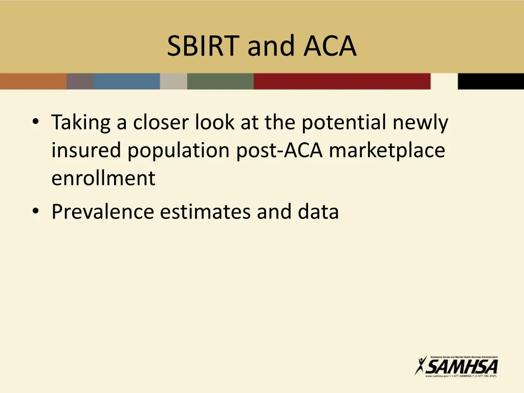 sbirt and aca