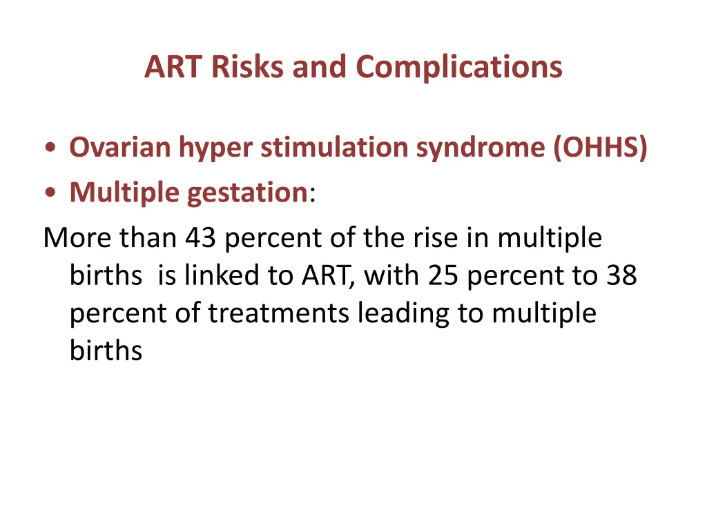 art risks and complications