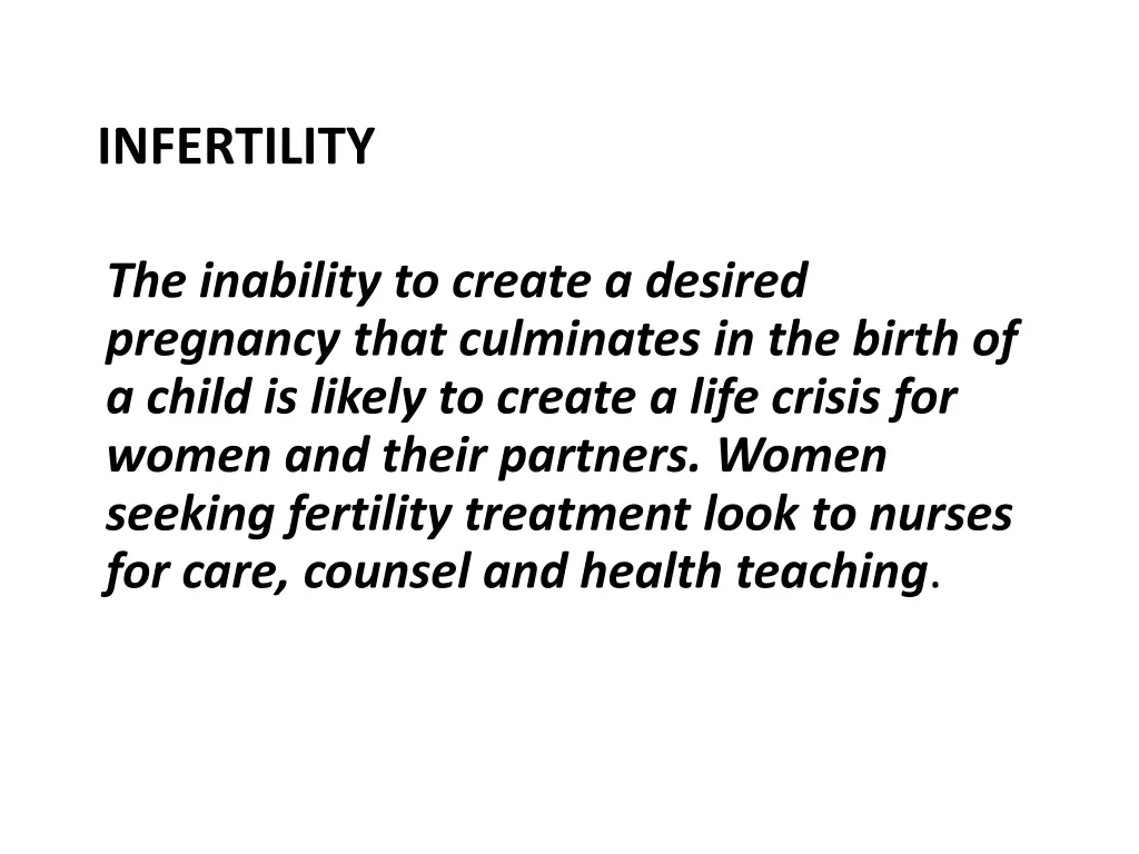 infertility