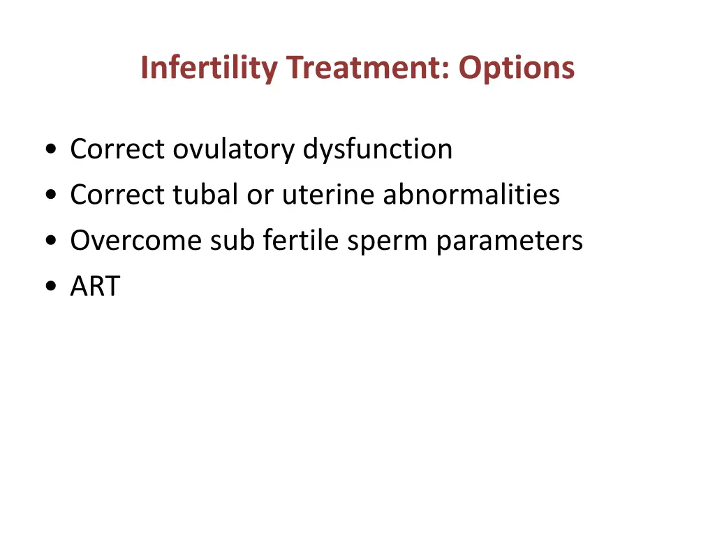 infertility treatment options