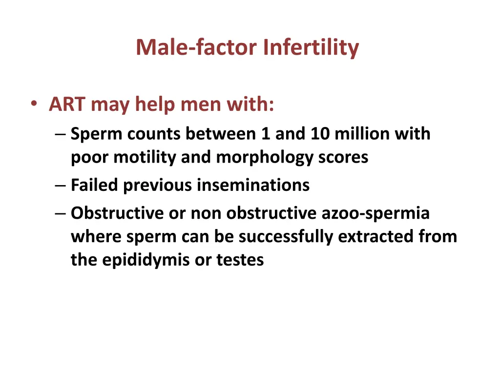 male factor infertility
