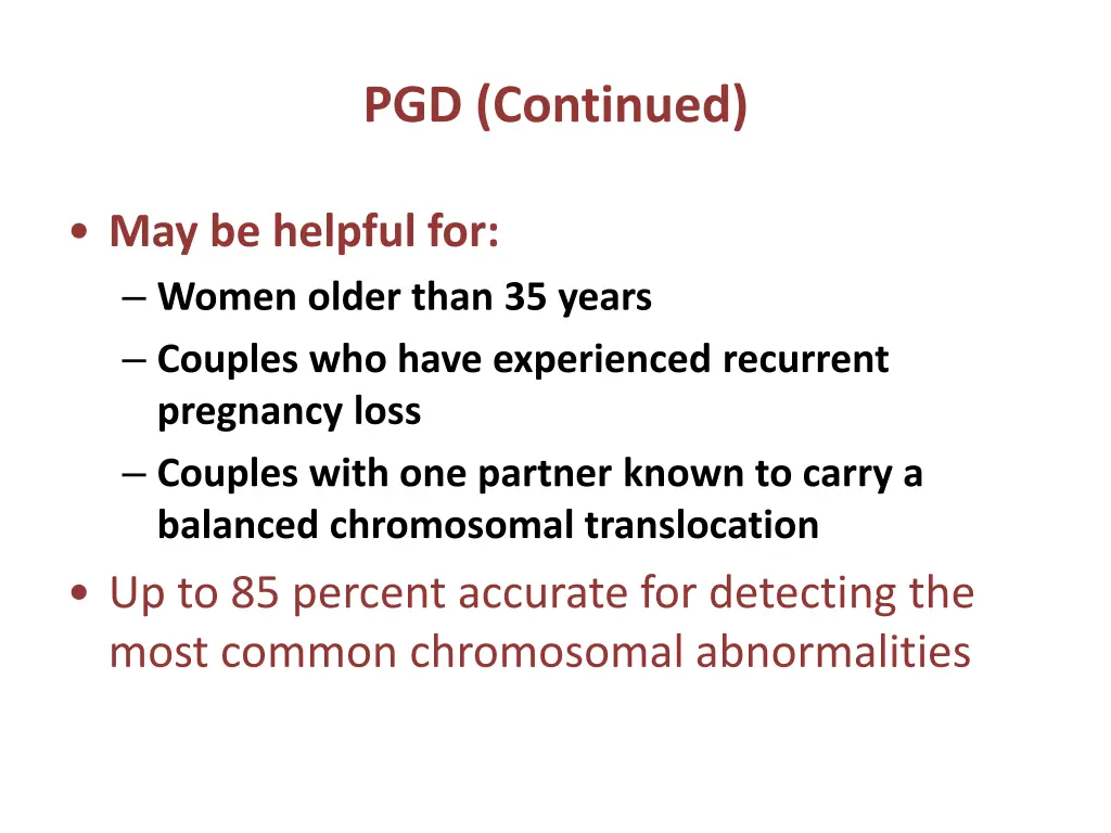 pgd continued