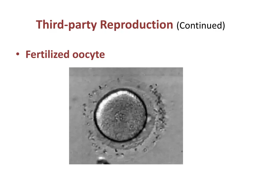 third party reproduction continued