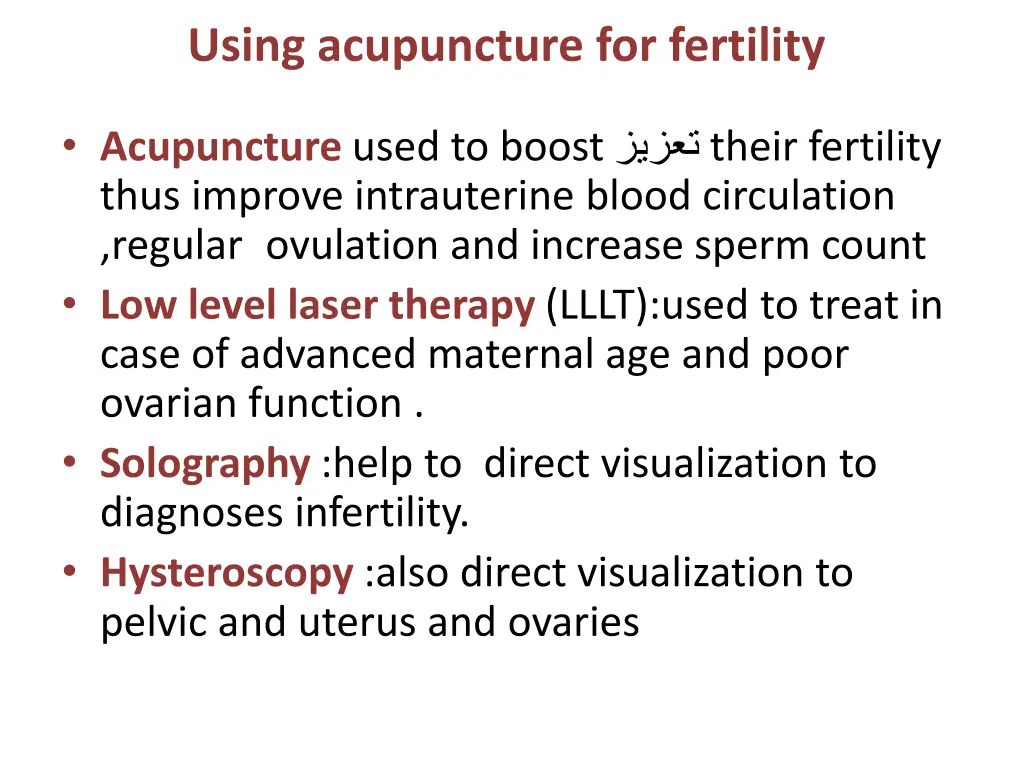 using acupuncture for fertility