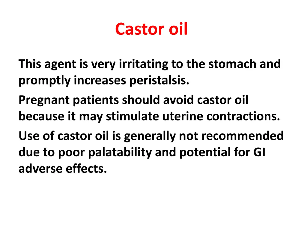 castor oil