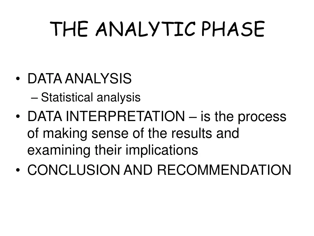 the analytic phase