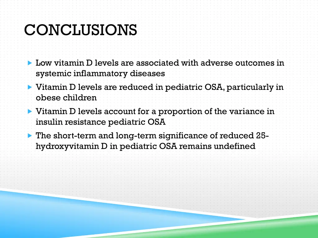 conclusions