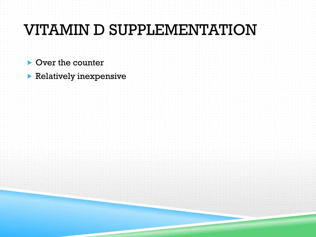 vitamin d supplementation