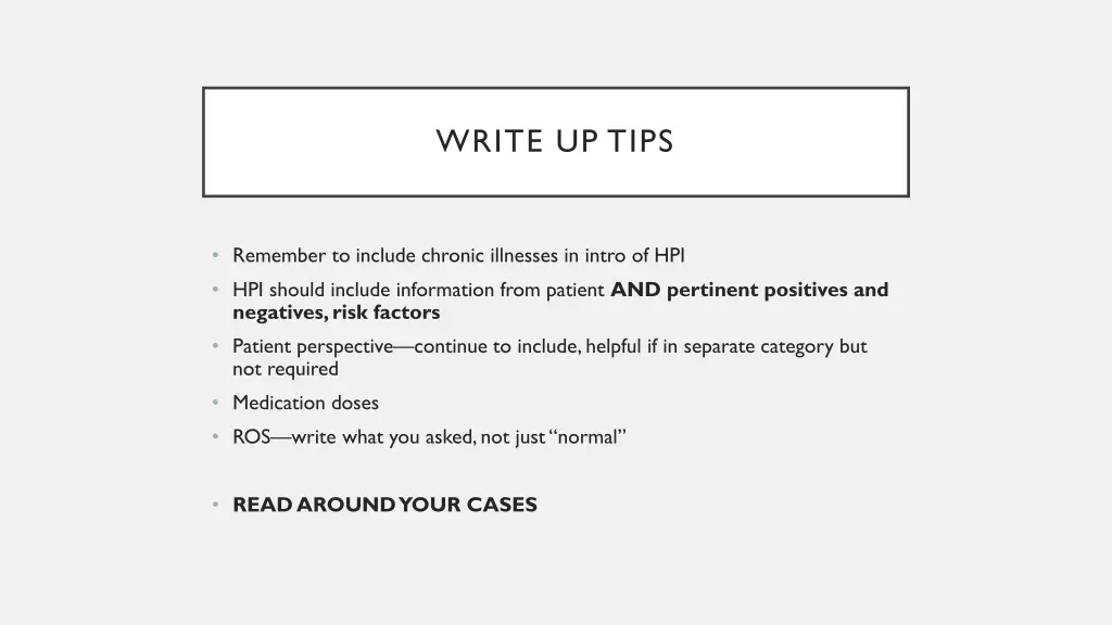 write up tips