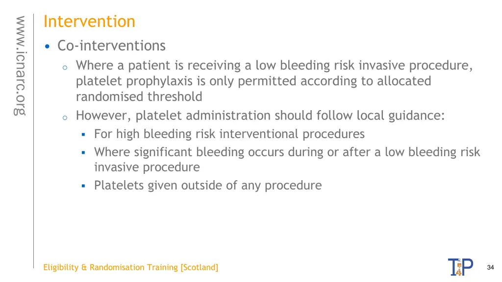 intervention co interventions o where a patient