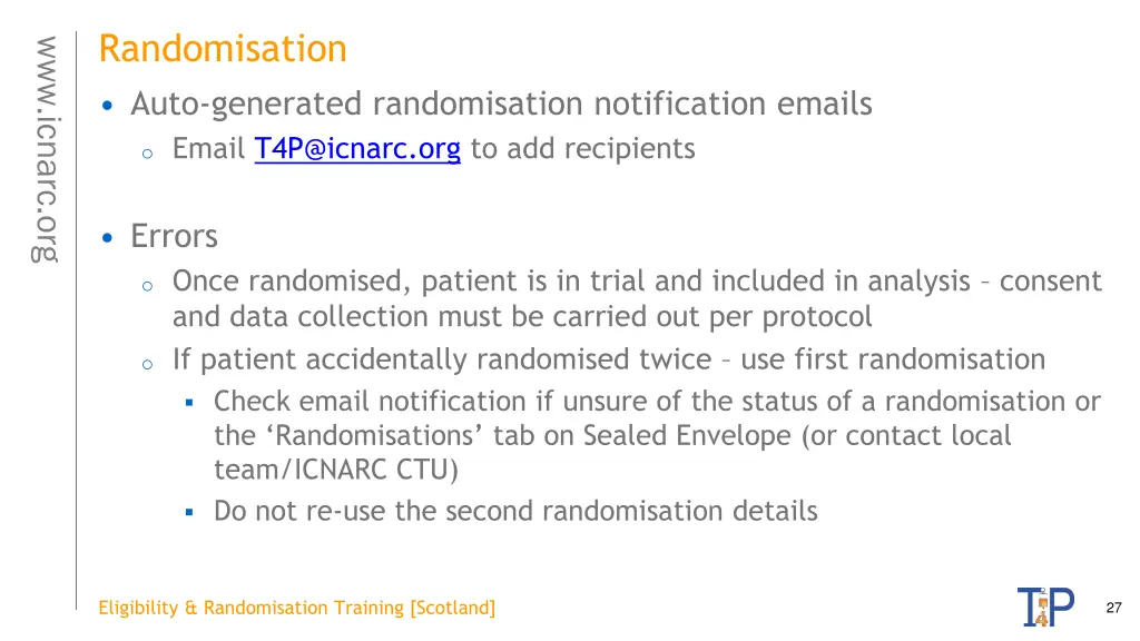 randomisation auto generated randomisation