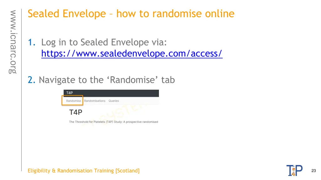 sealed envelope how to randomise online