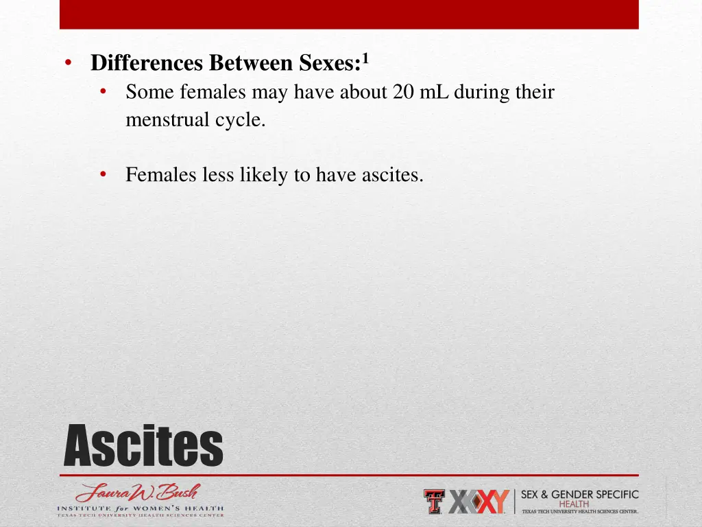 differences between sexes 1 some females may have
