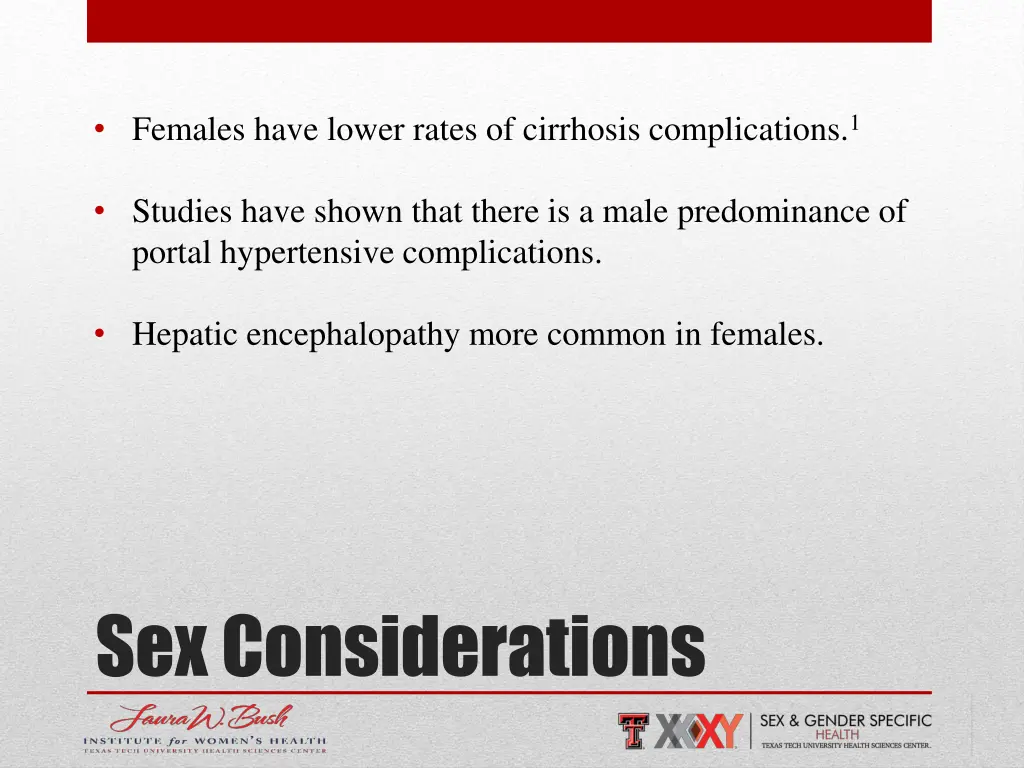 females have lower rates of cirrhosis