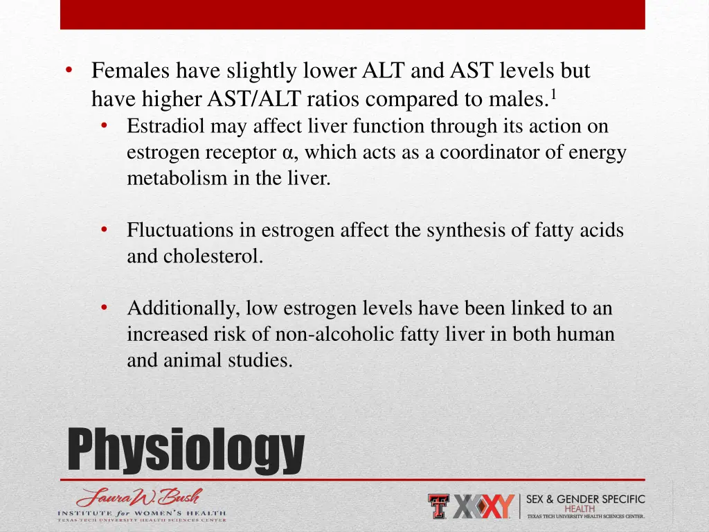 females have slightly lower alt and ast levels
