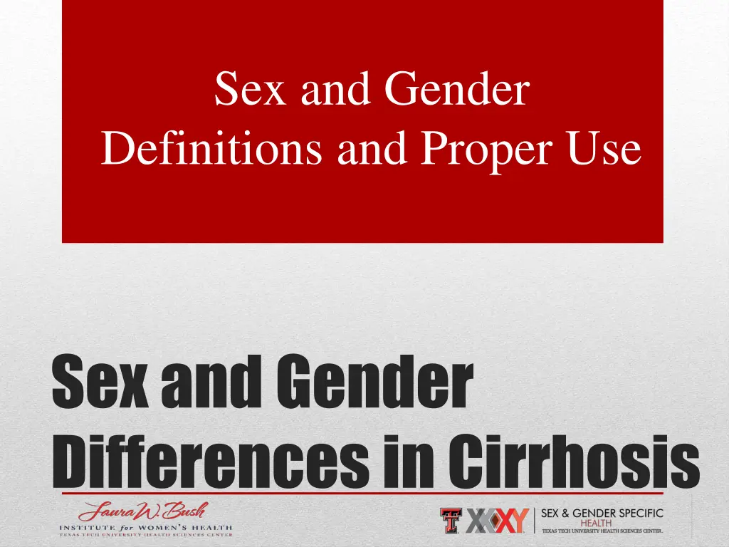 sex and gender definitions and proper use