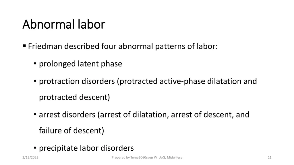 abnormal labor abnormal labor 1