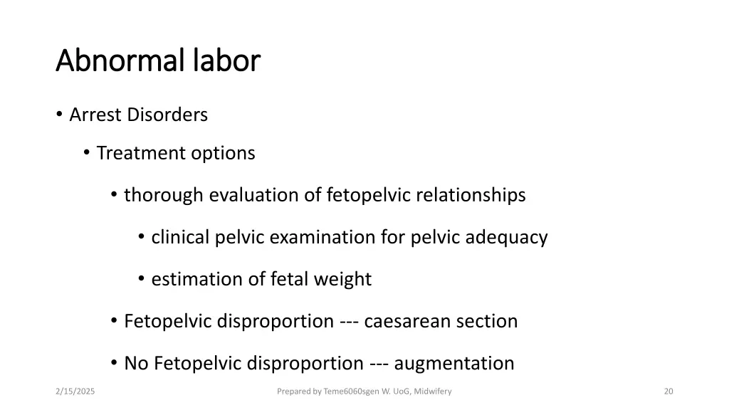 abnormal labor abnormal labor 10